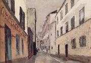 Maurice Utrillo Rue Saint-Rustique a Montmarter oil painting picture wholesale